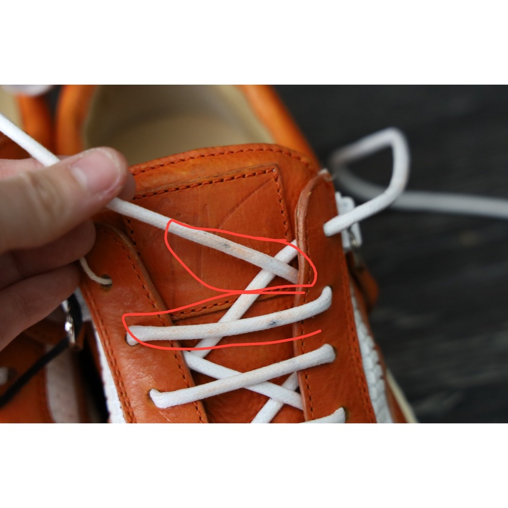 Giuseppe Zanotti Orange Leather Zip High Top Sneakers EU 35.5 - Picture 14 of 15